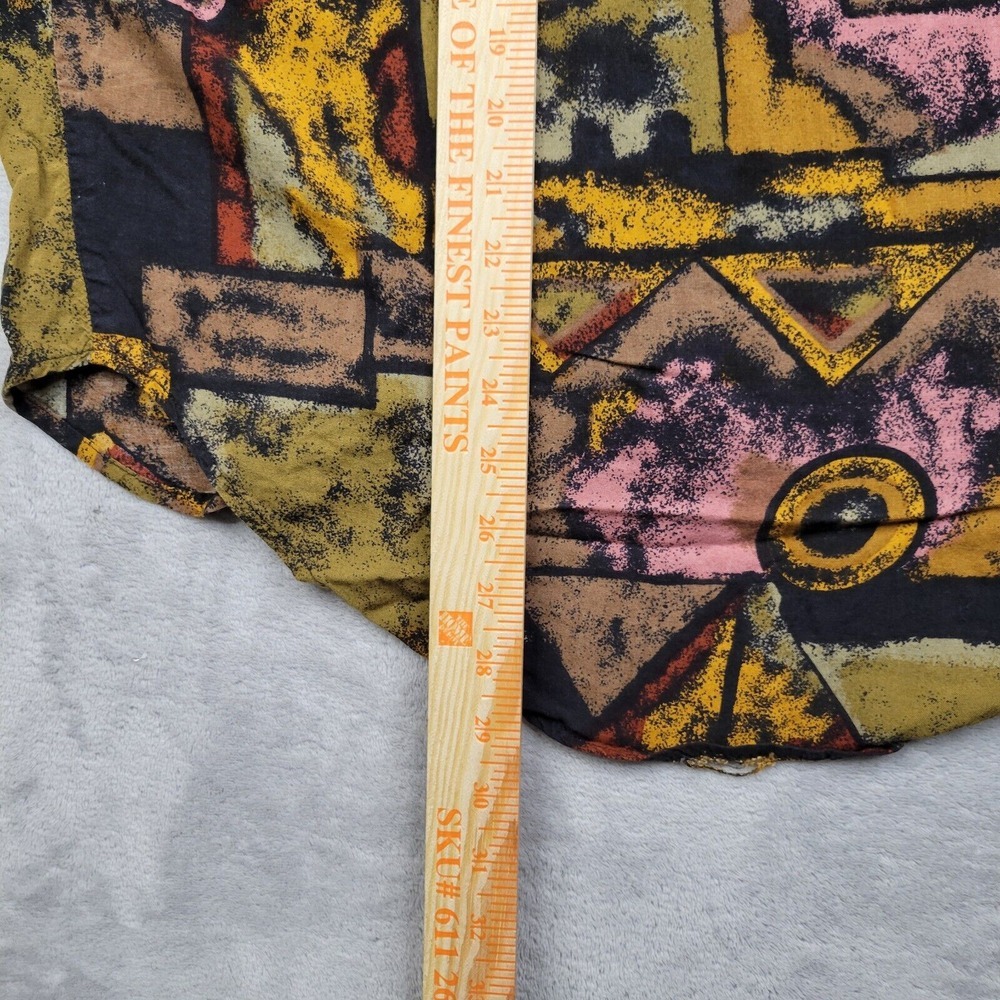 Sausalito Shirt Men‎ Large Tiki Batik Camp Lounge Luau Abstract Vintage USA Gene - Picture 5 of 6